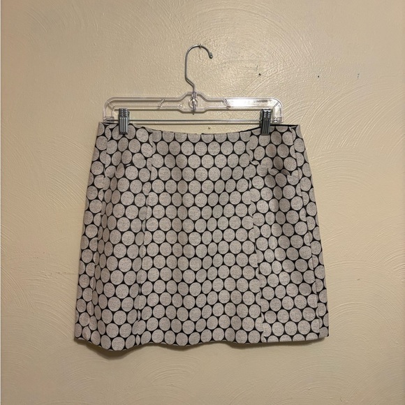 J. Crew Black and White Geometric Mini Skirt - Picture 1 of 8